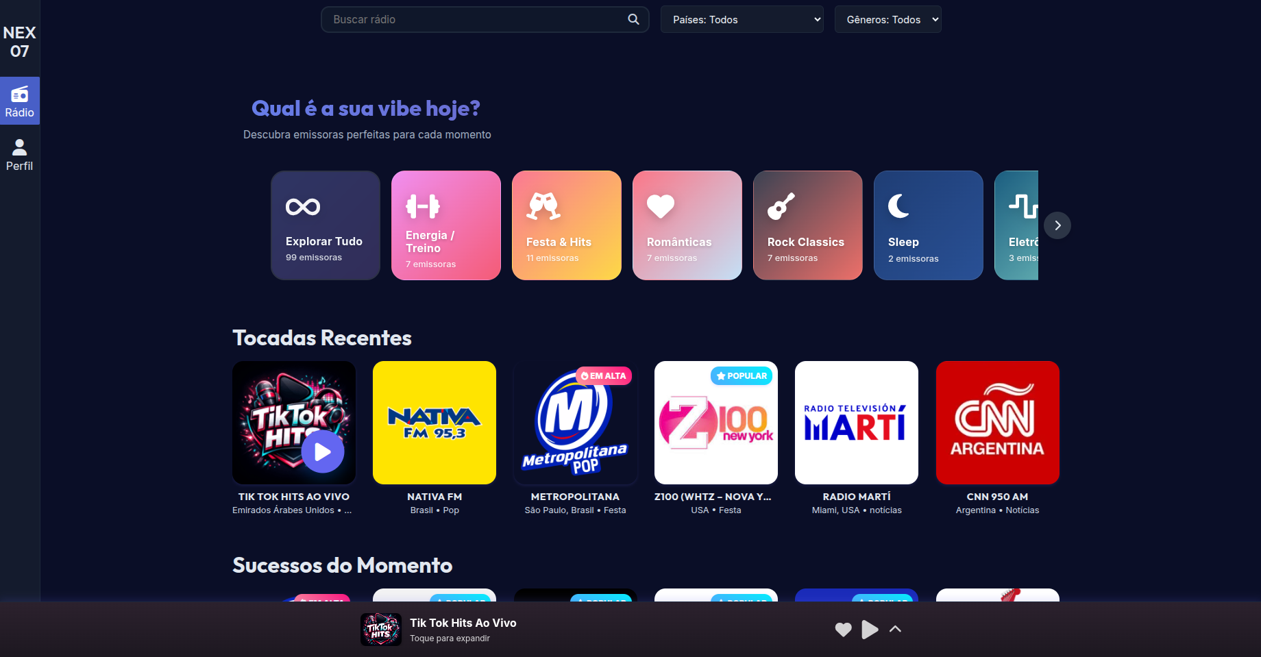 NEX07 Rádio